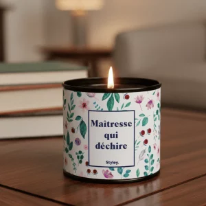 Styley – Bougie fleur de cerisier –  »Maîtresse qui déchire »