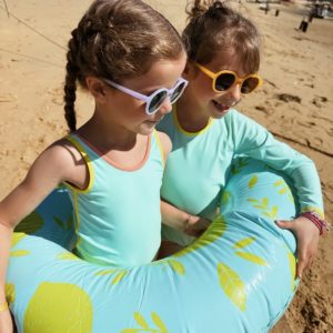 Baïnes – Maillot anti-UV Pam – Turquoise