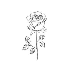 Sioou – Tatouage éphémère – Rose noire
