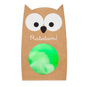 Ratatam – Balle rebondissante Hibou – Marbrée Vert