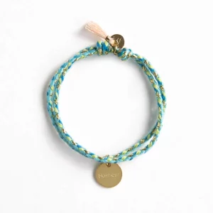 Le Petit Lien de Paris – Bracelet Tressé Médaille Bonheur