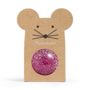 Ratatam – Balle rebondissante Souris Paillettes – Rose