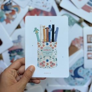 Papier Poetic – Carte Postale – Merci Pot à Crayon